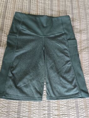 The North Face Sage Green High-Rise Bike Shorts